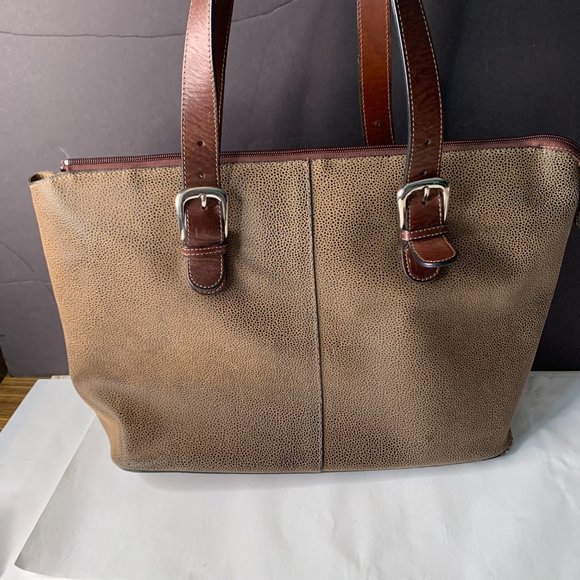 JACK GEORGES' USA HIGH QUALITY  BAG BRIEFCASE ORGANIZER TOTE GREEN Pebbled Suede - Picture 9 of 16